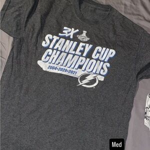 Gray Stanley Cup Champions T-Shirt